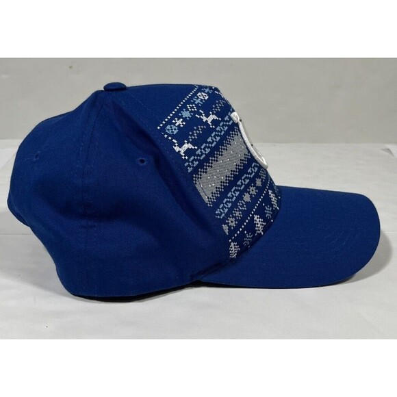 NFL Indianapolis Colts Blue Snapback Christmas Holiday Sweater Winter‎ Hat Cap - Picture 2 of 6